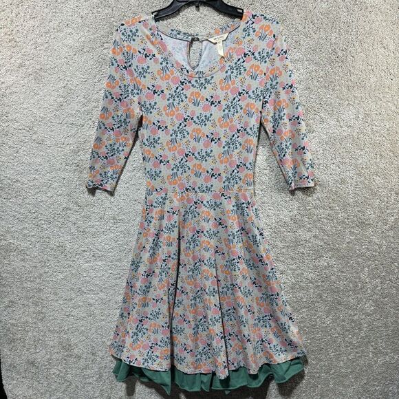 Matilda Jane Joanna Gained Down On The Farm Dress Women's XS Floral A Line Flare - Picture 2 of 14